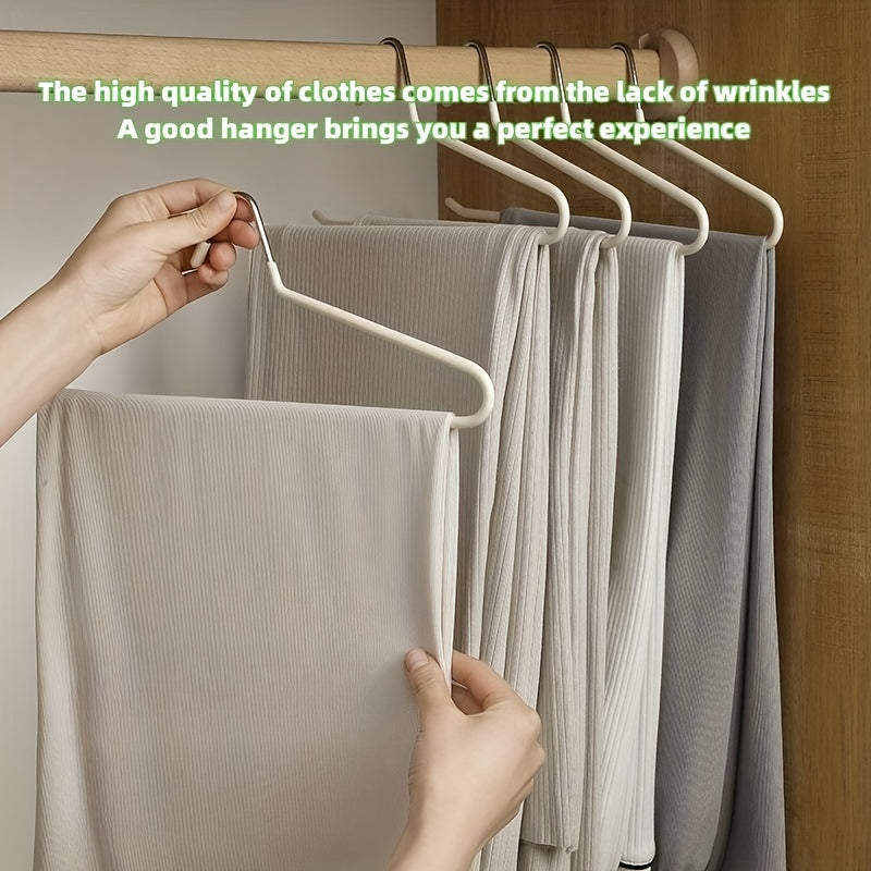 Non-Slip Pants Hanger with Non-Marking Clips for Home Organization