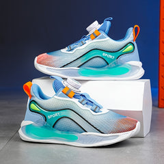 Boy's Rotating Buckle Basketball Shoes Non Slip Sneakers