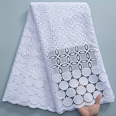 1pc African Guipure Cord Lace Fabric 4.57m for Wedding Party Dresses