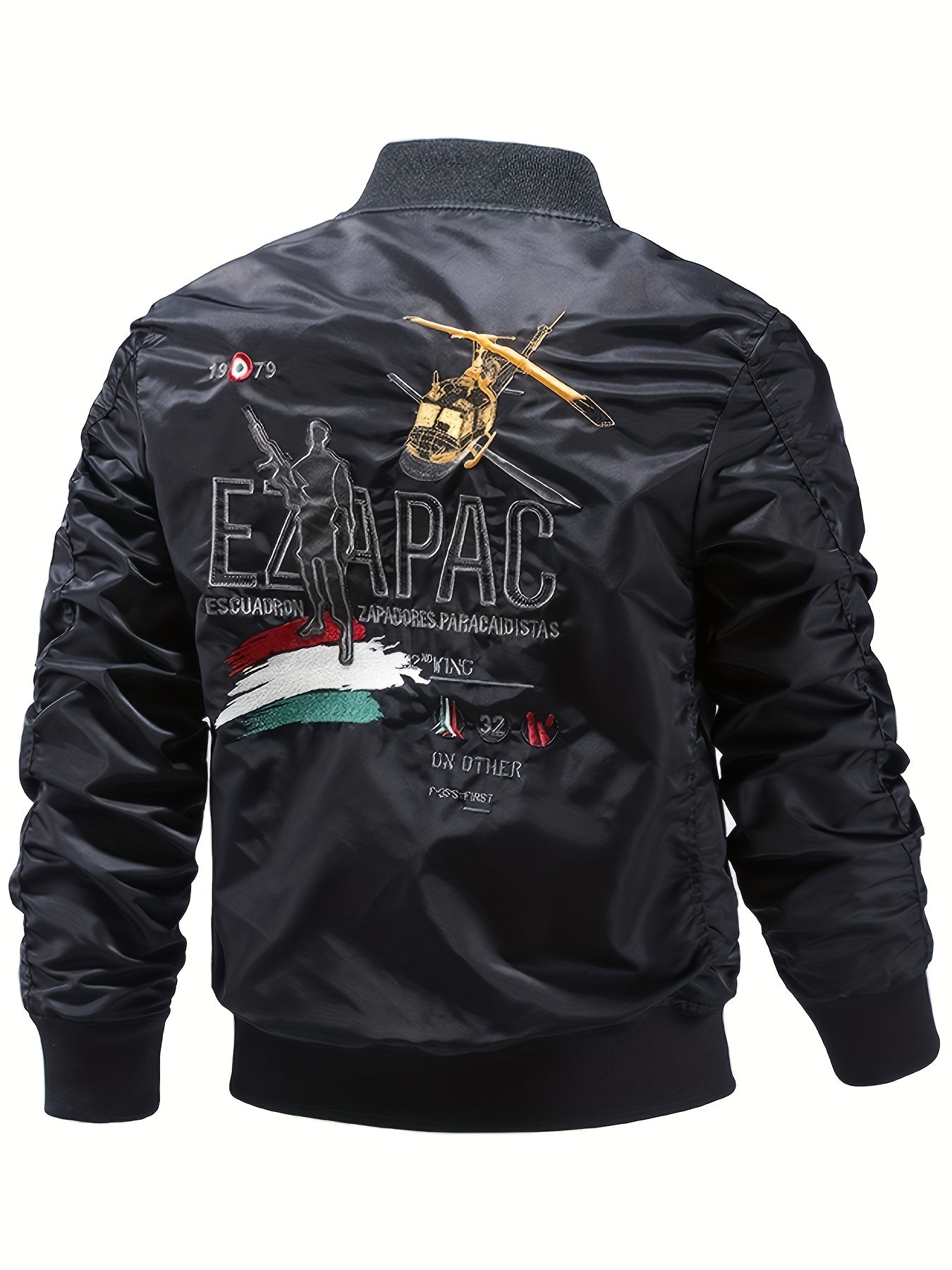 Men's Windproof Waterproof Soft Shell Jacket Active Airplane Embroidery
