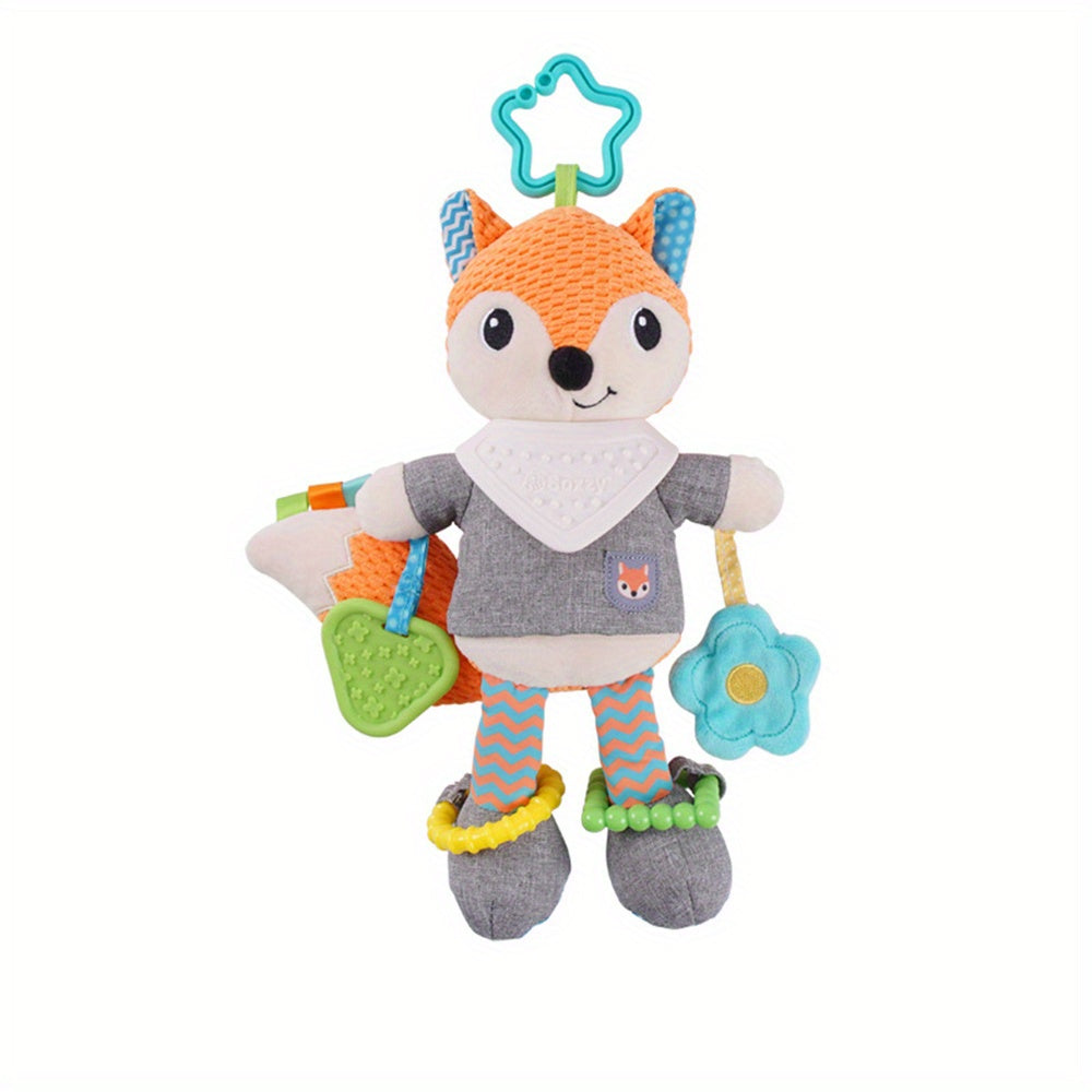 Fox Rattle Plush Car Seat Travel Toy for Toddler