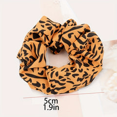 Snake Leopard Pattern Hair Tie Scrunchie Ponytail Head Rope Hair Accessories