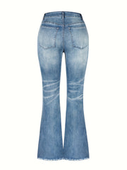  High Rise Flared Leg Jeans