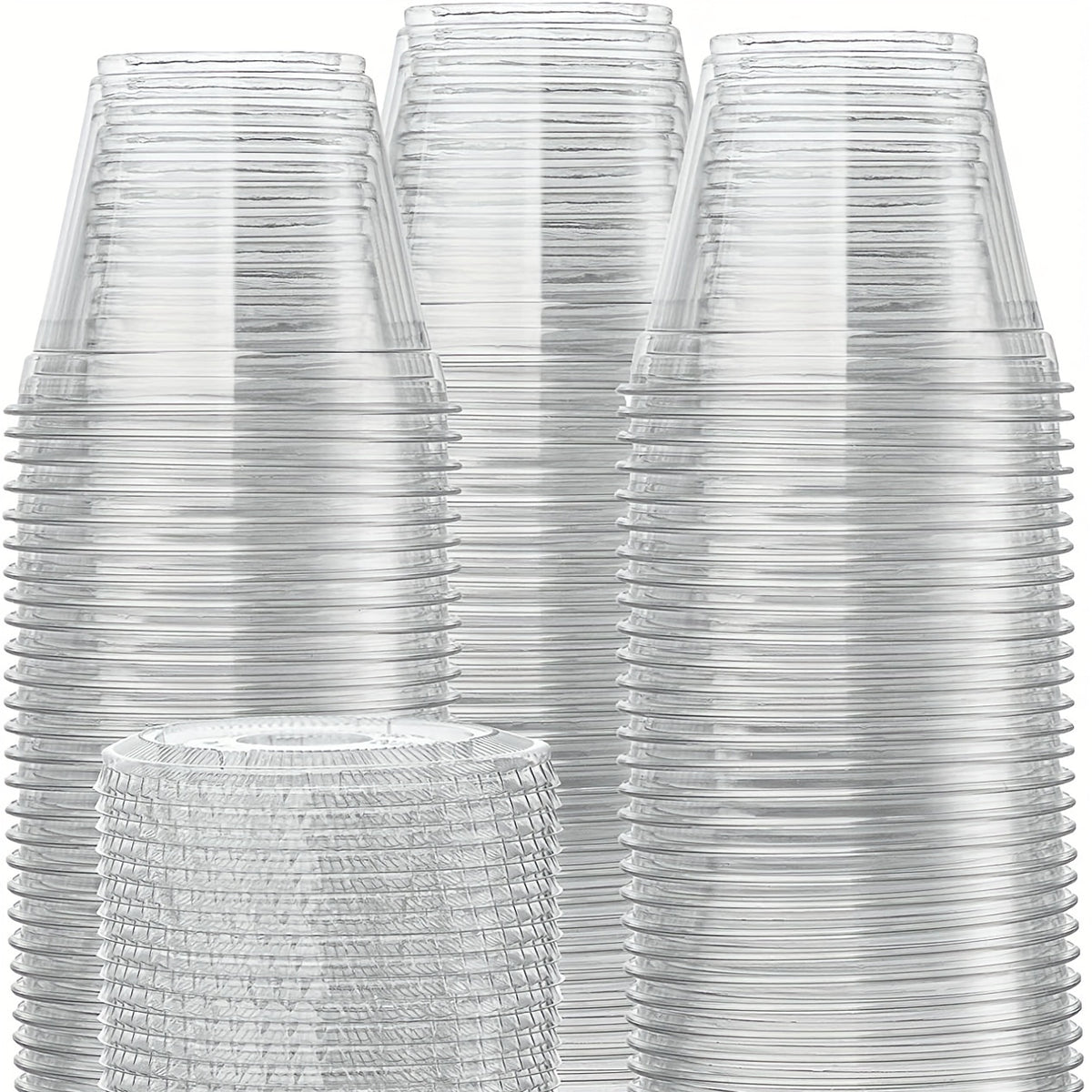 9 oz Clear Plastic Cup with Lid - Disposable and Crack Resistant