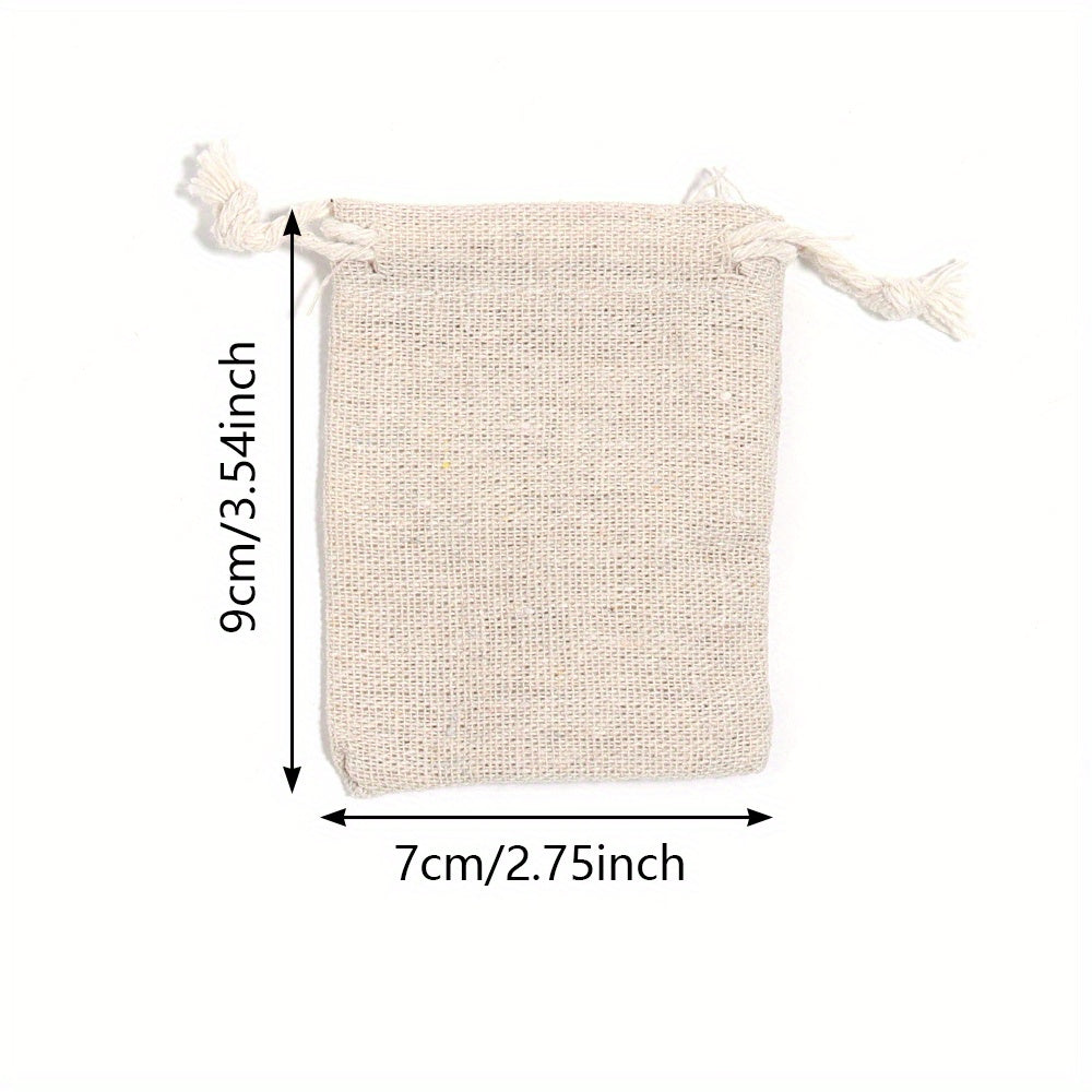 Linen Drawstring Pocket Gift Jewelry Bag Wedding Party Packaging Bag