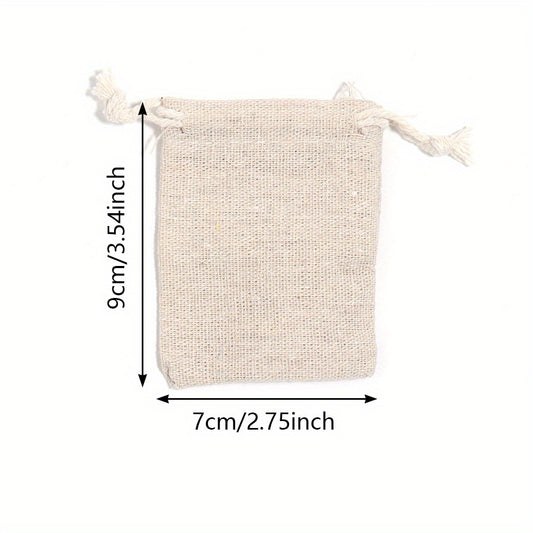 Linen Drawstring Pocket Gift Jewelry Bag Wedding Party Packaging Bag