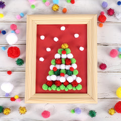 1200pcs Colorful Pom Poms Arts And Crafts DIY Kids Project Party Holiday Decor