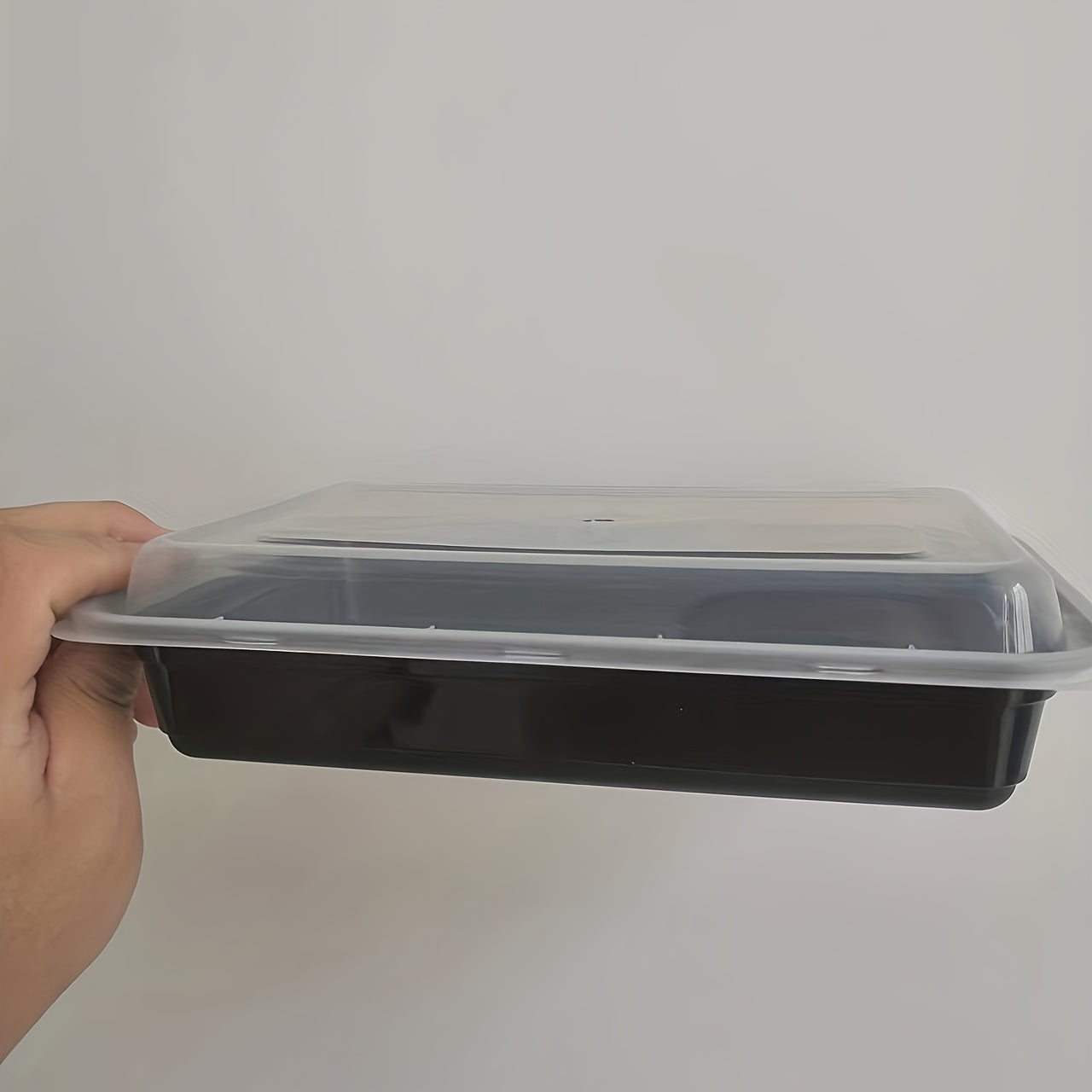 10ps Rectangle Thickened Lunch Box Plastic Commercial Sealed Lunch Box