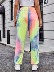Colorful Tie Dye Harem Pants Loose Drawstring Casual
