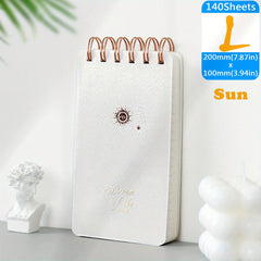 Waterproof Spiral Coil Notepad Thick Notebook Horizontal Line C