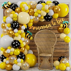 113pcs Little Bee Balloon Chain Set Gender Reveal Birthday Party Decoration