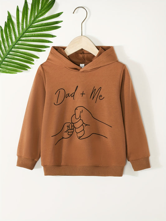 DAD ME Print Kid's Hoodie Long Sleeve Top Hooded Pullover