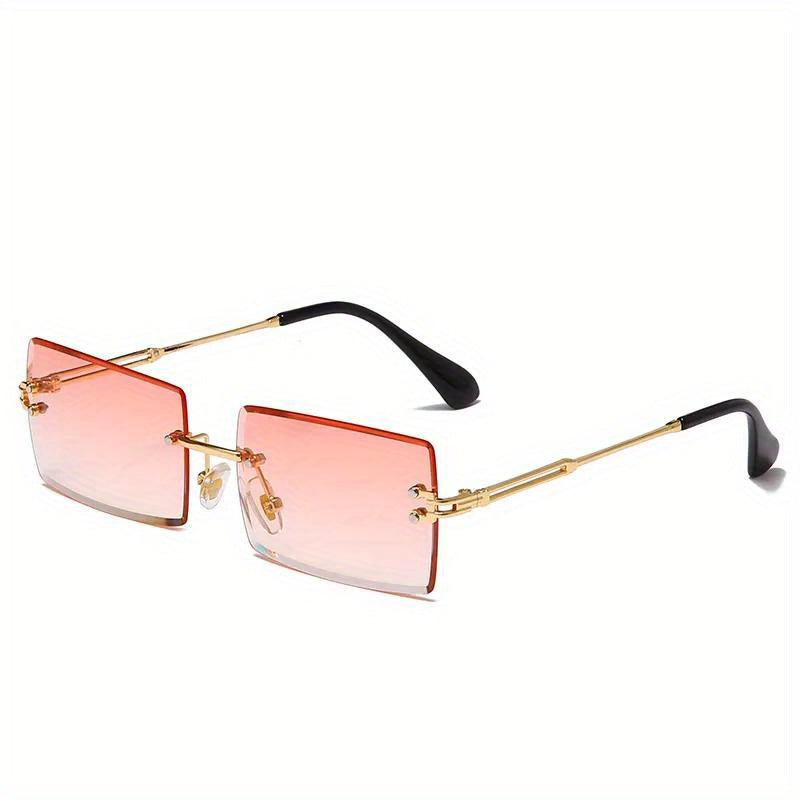 Rimless Gradient Sunglasses UV400 for Beach Party
