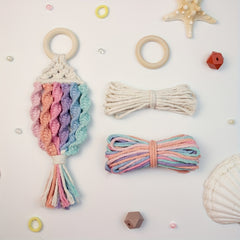 Rainbow Fish Macrame Kit - DIY Craft Tutorial - Choose Your Colors