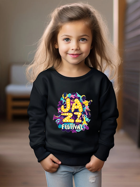 OERYUI Creative Jazz Graphic Sweatshirt for Kids