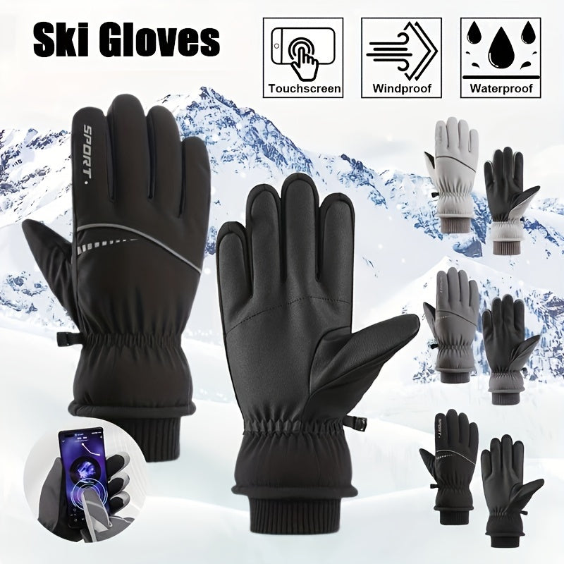 Winter Warm Skiing Gloves Windproof Waterproof Touch Screen Mittens