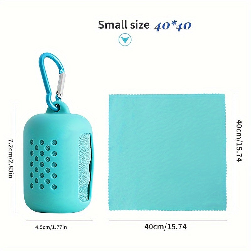 Ultra Fiber Sports Quick Drying Towel with Silicone Shell
