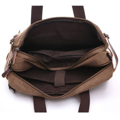 Canvas Laptop Bag With Laptop Compartment & Adjustable Strap