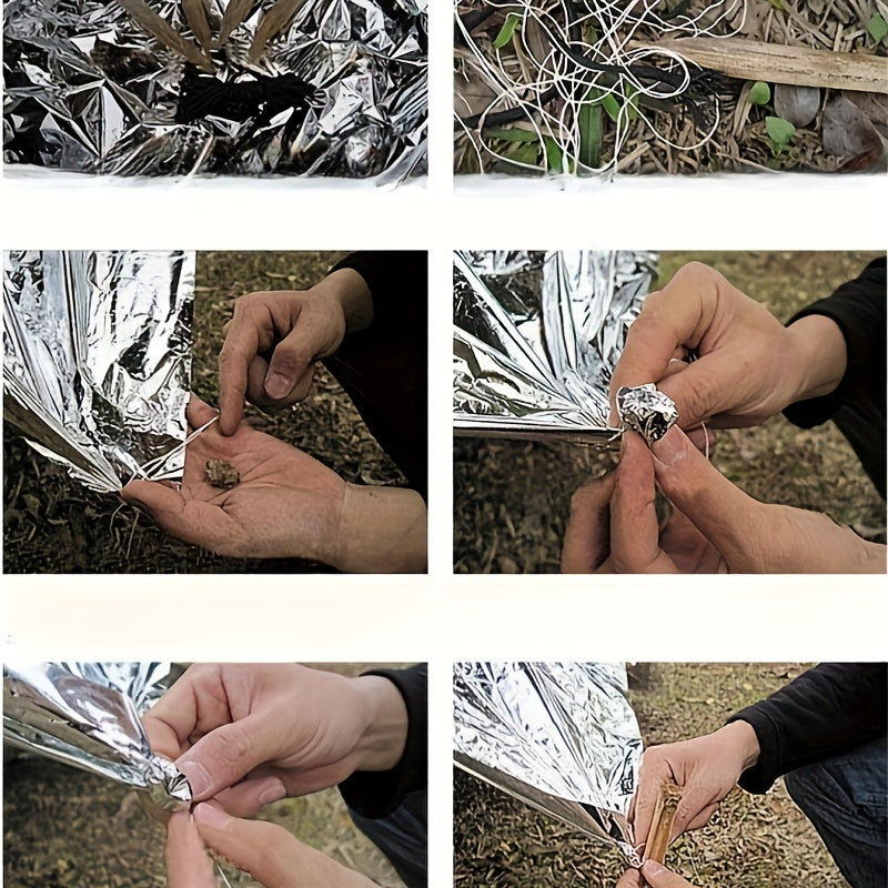 1pc Disposable First Aid Blanket for Outdoor Camping Lifesaving Emergency