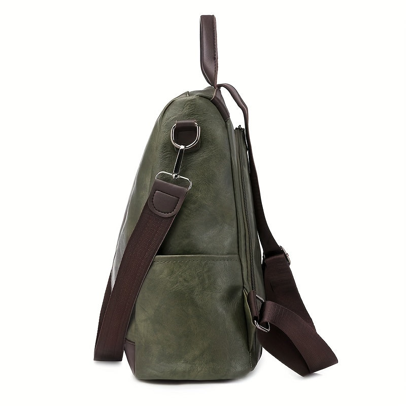 Vintage Zipper Backpack Classic Rucksack Women's Travel Bag
