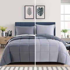 Solid Comforter Set 1 Comforter & 2 Pillow Shams Twin Full Queen King