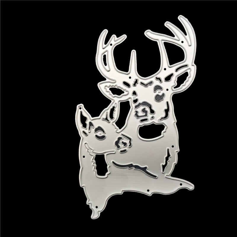 Christmas Deer Head Series Metal Cutting Die for DIY Scrapbook