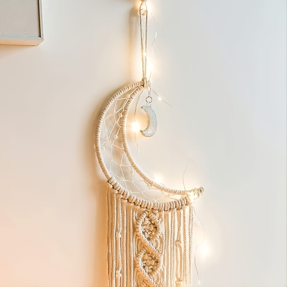Boho Moon Macrame Wall Pediments - Perfect for Women & Teens