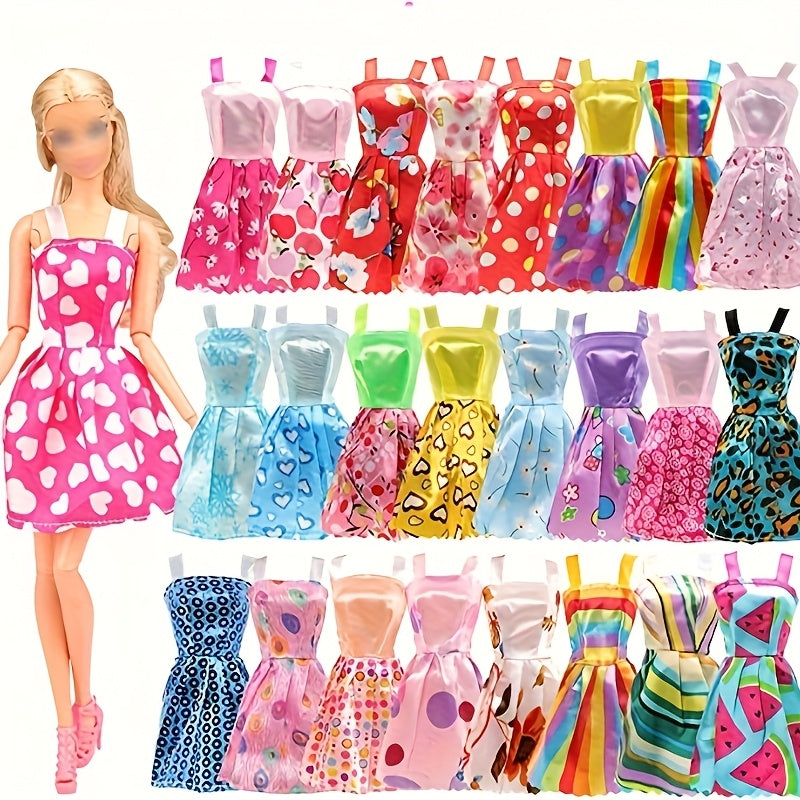 42pcs Doll Clothes Set- Dresses, Shoes, Accessories