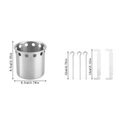 Portable Stainless Steel Charcoal Stove Set for Outdoor Cooking