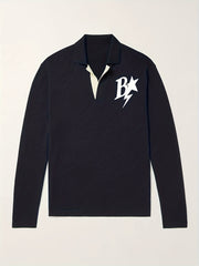 Letter & Star Pattern V Neck Sweater Men's Casual Warm Pullover