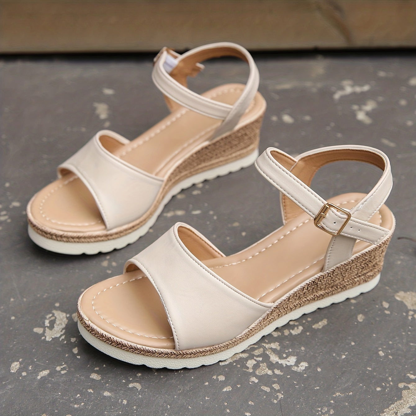 Women's Wedge Sandals Ankle Buckle Strap Platform Sandals