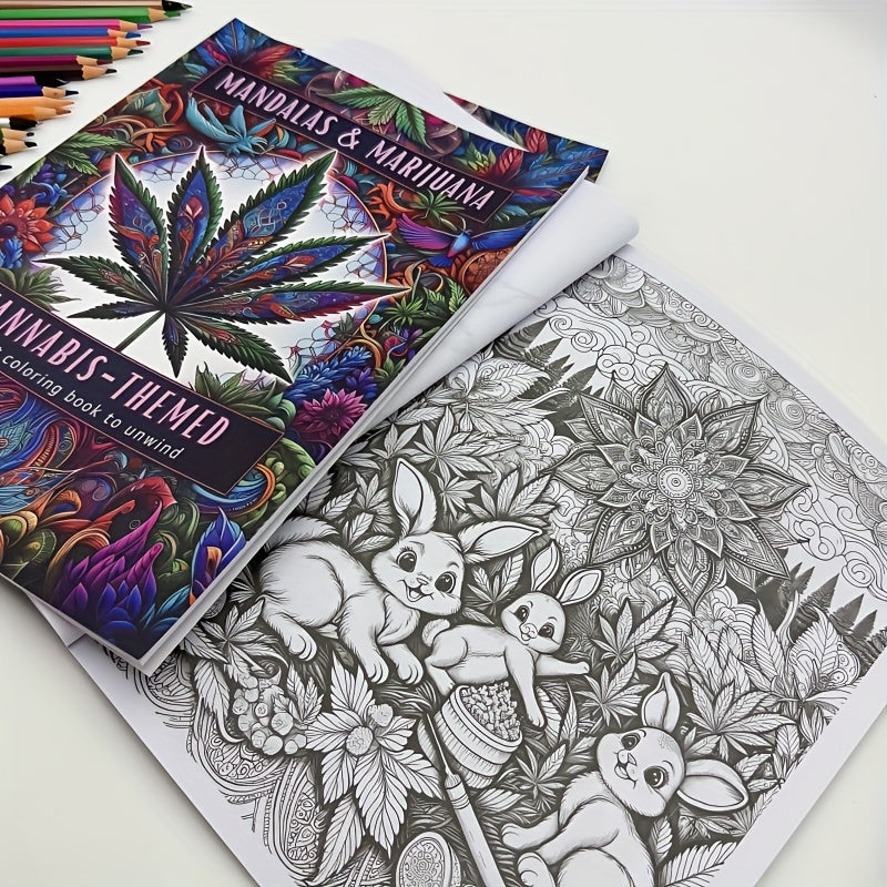 Adult Coloring Book Floral Patterns Single Sided Pages