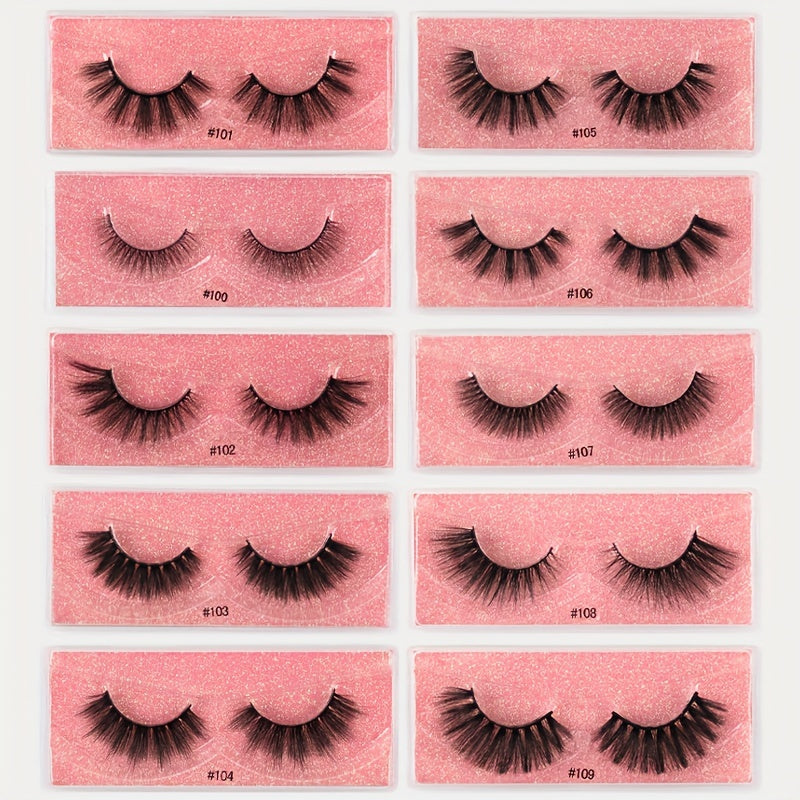 Natural Effect Faux Mink Hair False Eyelashes