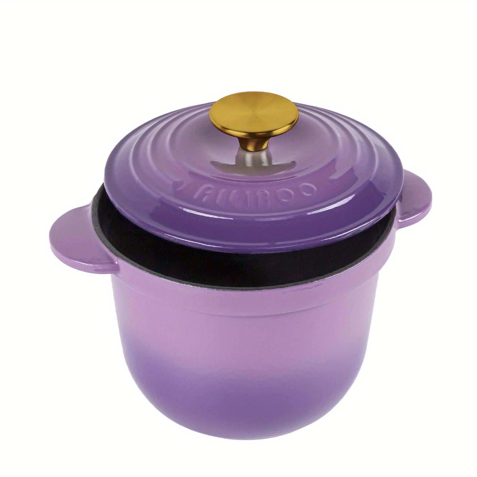 Enameled Cast Iron Dutch Oven 18cm 2L Deep Stockpot