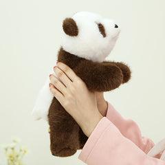 Highland Brown Panda Dog Plush Doll for Office Decoration