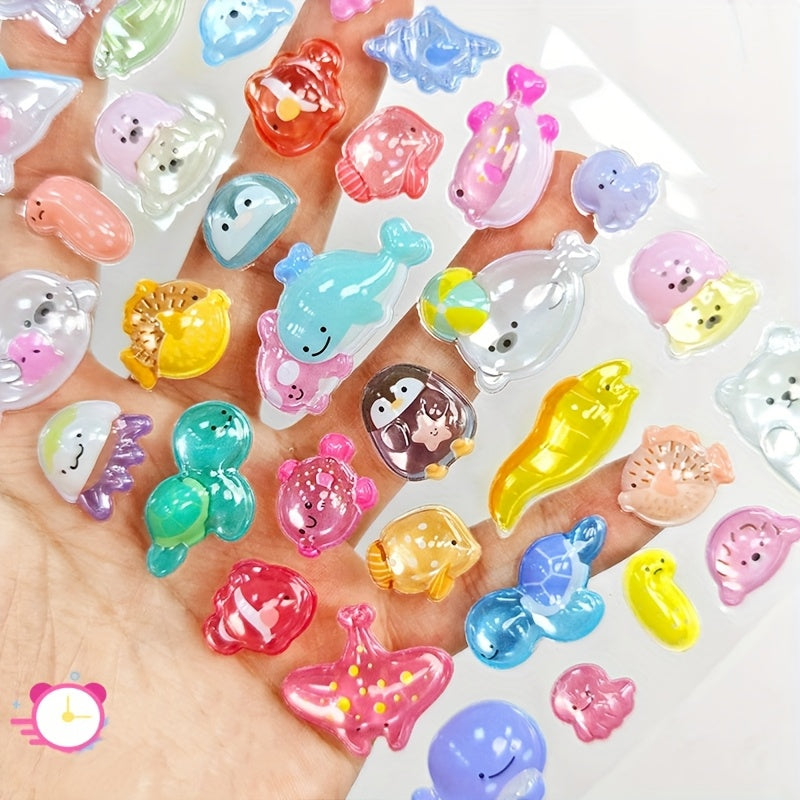 3D Hollow Sticker Fun Transparent Crystal Decals for DIY Decoration
