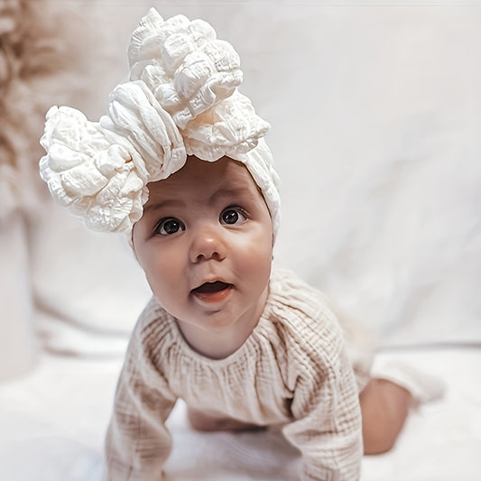 Bubble Bow Soft Elastic Headband for Baby Girls