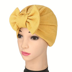 Pleated Turban Cap Elastic Head Wrap Lightweight Beanie Headscarf Hijab Hats
