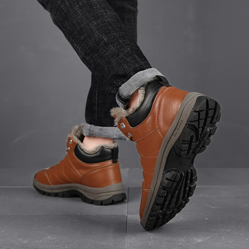 Men's Snow Boots Outdoor Hiking Shoes Non Slip Wear Resistant Shoes