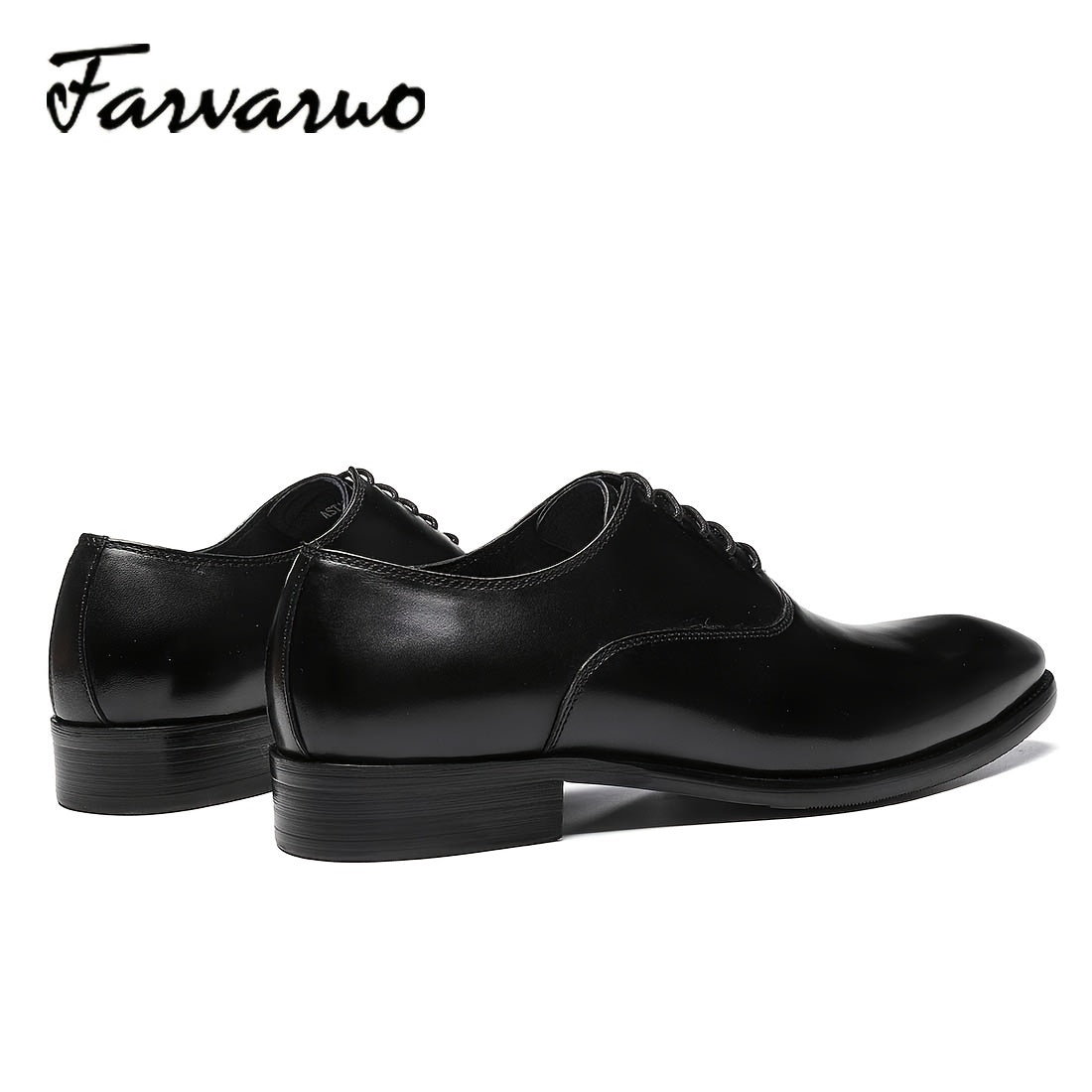 FARWARWO Men's Leather Oxford Shoes Pointed Toe Comfortable Dress Shoes