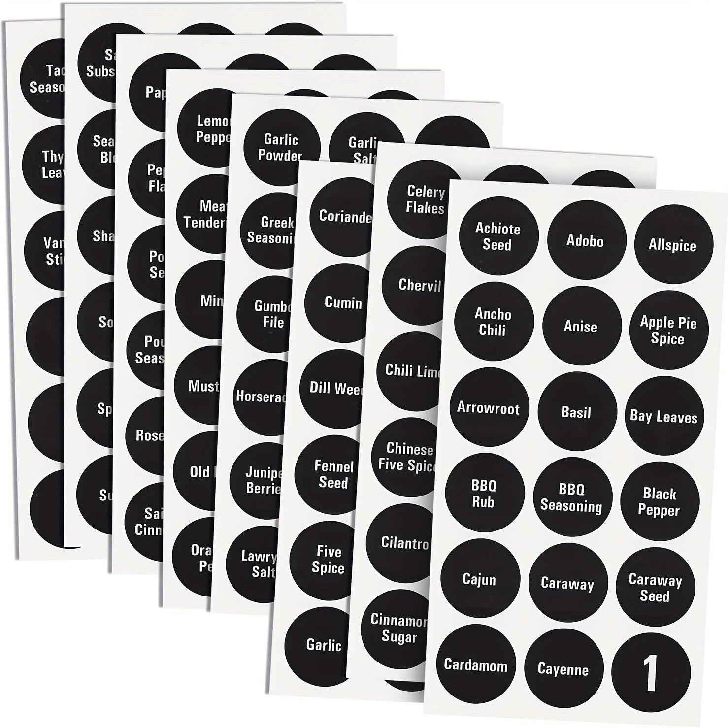 Chalkboard Spice Jar Labels Set - Kitchen Organization and Storage