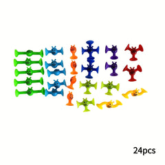 Bee Themed Suction Cup Building Blocks Set Educational Toy