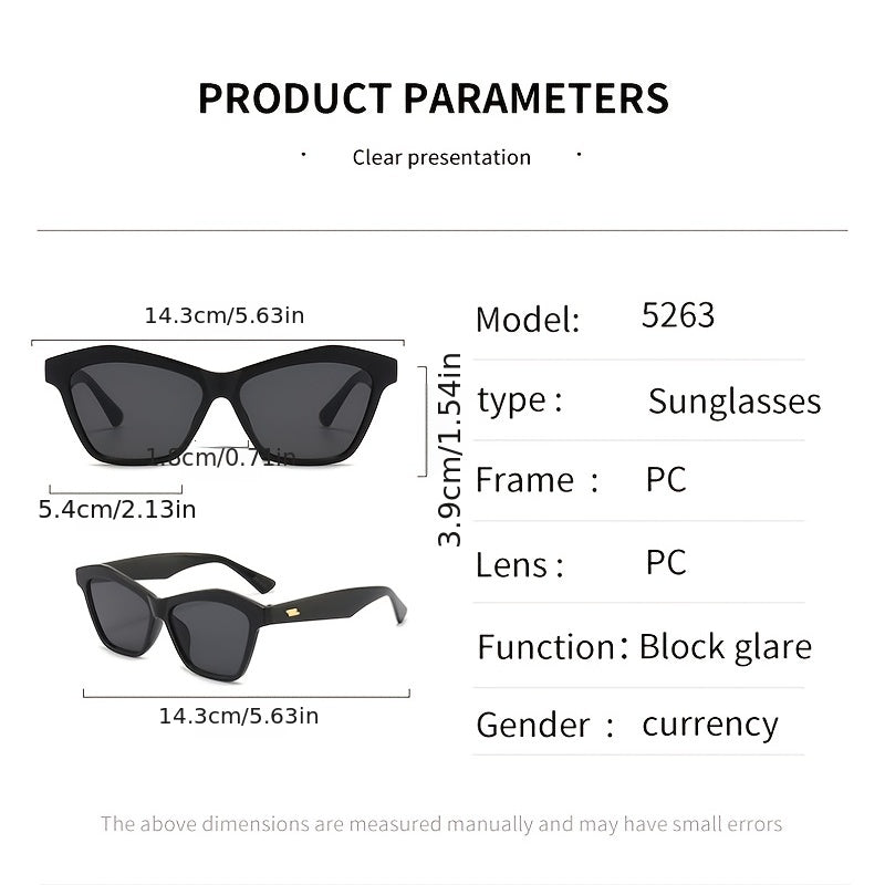 Vintage Polygon Cat Eye Sunglasses Women Classic Sun Shade Sports Eyeglasses