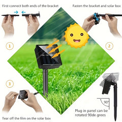 Solar Fairy Light String 8 Lighting Modes Waterproof Copper Wire String