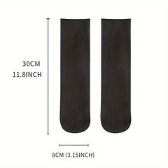 8 Pairs Striped Velvet Thick Warm Sleeping Crew Socks