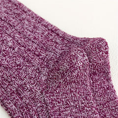 5 Pairs Women's Mid Tube Solid Socks, Comfy & Warm Stockings