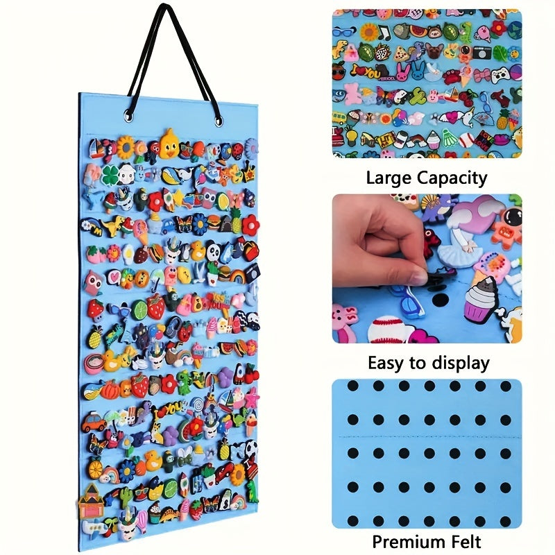 Shoe Charms Organizer Hanging Holder 180 Holes Wall Mounted Display