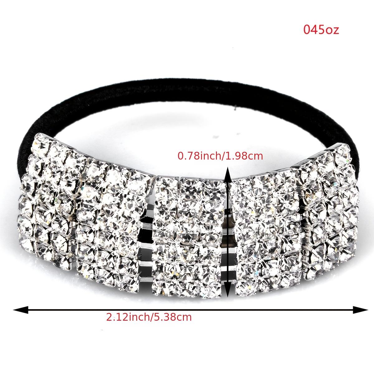 Rhinestone Hair Tie Ponytail Holder Rubber Band Accessories