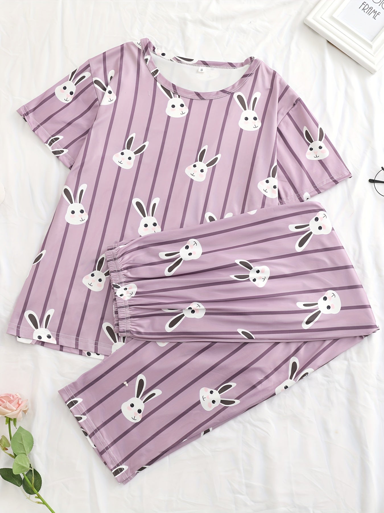 Rabbit Pattern Pajama Set