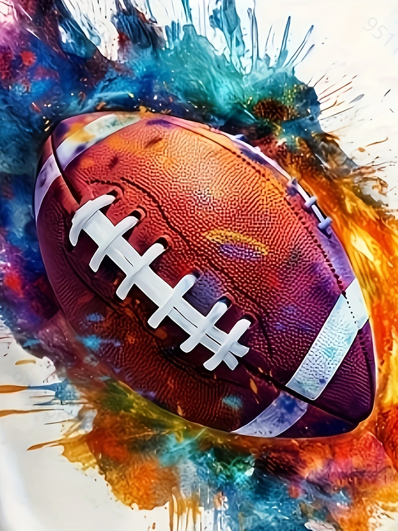 Colorful 3D Print Rugby T-Shirt for Boys